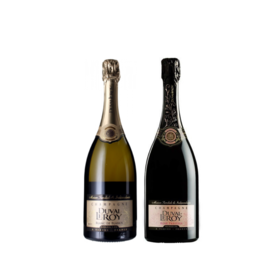 2 bouteilles de Champagne - Champagne Blanc de Blanc Grand Cru et Champagne Rosé de Prestige 1er Cru de la Maison Duval Leroy
